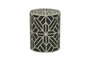 Beautiful Table de chevet en incrustation d'os de style moderne fait à la main avec tabouret à tige Mobilier de chambre à coucher écologique - Product Image 5