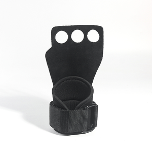 Empuñaduras de cuero para gimnasia, 3 agujeros, gimnasio, Fitness, Push Up, entrenador, ejercicio resistente, empuñaduras de gimnasia de cuero PU - Product Image 2