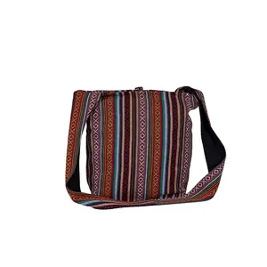 Handmade cotton hippie hobo cross-body shoulder sling wide strap unisex design bohemian girls and boys shoulder bags