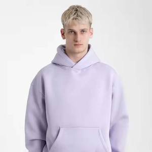 Wholesale Custom logo Winter Warm Heavy 330gsm CVC Cotton Polyester Plain Unisex <b>Women</b> Men's Fleece Pullover <b>Sweatshirt</b> Hoodies - Product Image 6