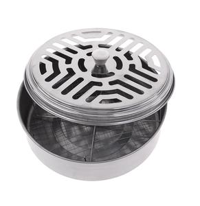 Quemador de incienso para mosquitos, caja redondeada, tapa hecha a mano, soporte de bobina para mosquitos para interior, hogar, sala de estar usada. - Product Image 4