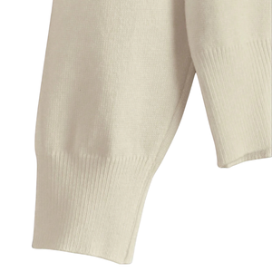 Suéter de Punto Suave para Mujer, de Poliéster, Color Sólido, Alta Elasticidad, Manga Larga, Cuello Redondo con Botones al Frente, Casual, Elegante, Ligero, para Todas las Temporadas - Product Image 6