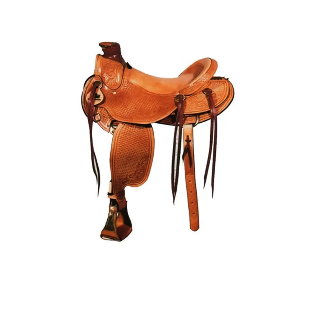 Sela de cavalo de couro equestre de boa qualidade, sela de cavalo de couro ocidental de qualidade de designer, ao melhor preço
