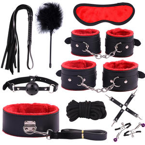 Various Colors Bdsm Outfits Collar Mouth Gag Handcuffs Spank Whip Paddle Rope Chinese Fetish <b>Bondage</b> Restraints <b>Sets</b> Sex Toys - Product Image 4