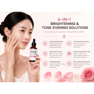 เซรั่มกุหลาบไนอาซินาไมด์ ERIGERON 72%  ไนอาซินาไมด์ 25% เพื่อผิวกระจ่างใสไร้ที่ติขั้นสูง - Product Image 6