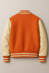 Veste universitaire personnalisée Corps en laine Manches en cuir | Veste Letterman de baseball universitaire | Vêtements de sport avec logo brodé OEM ODM - Product Image 2