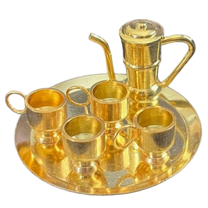 Ensemble à café vintage en laiton de haute qualité avec finition polie pour restaurant, maison et hôtel, vaisselle en métal, service à thé - Product Image 6