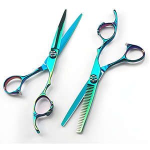 Ciseaux de coiffure professionnels écologiques, manche en acier inoxydable, ciseaux à effiler pour couper les cheveux, lame tranchante à 28 dents - Product Image 2