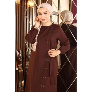 Manteaux et Trench-coats Modestes à Boutons et Liens Latéraux, Design Abaya Élégant - Product Image 2