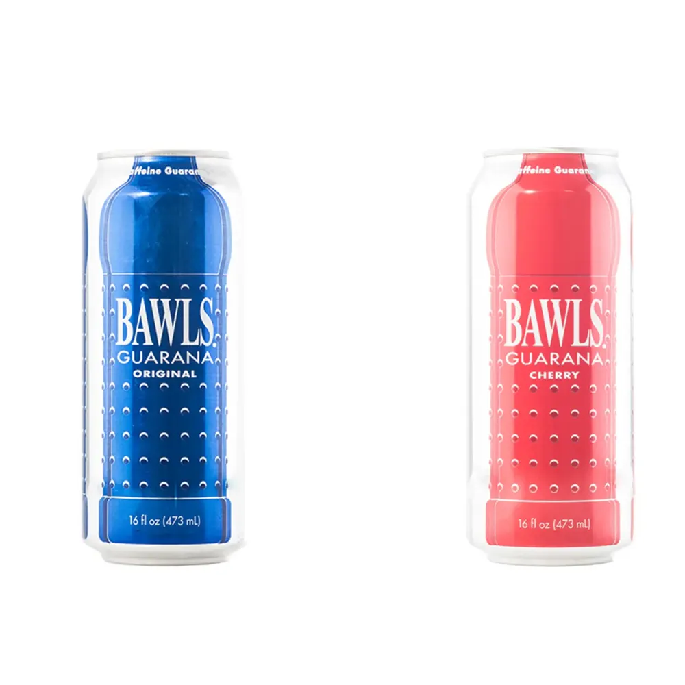 BAWLS Original e Cherry with guaranà caffeinato Soda Energy Drink 16 oz Can