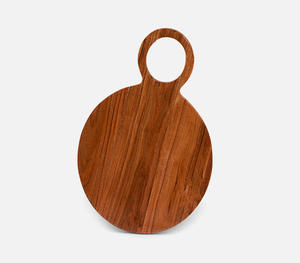 Tabla de Madera Redonda Ecológica y Natural con Asa Integrada para Cocina, Tabla de Cortar, Plato para Quesos y Charcutería - Product Image 3