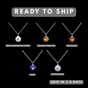 Pendentif tendance trèfle à quatre feuilles (Amour Espoir Foi Chance) en argent sterling avec pierre naturelle calcédoine tsavorite, fabriqué en Chine - Product Image 6