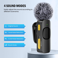 Micrófono de Solapa Magnético Mini, Reducción Activa de Ruido, Cuerpo Metálico, Grabación de Audio, Vlog, Transmisión en Vivo, Micrófono Inalámbrico