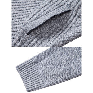 Cárdigan de punto de verano personalizado para hombre 100% algodón informal suelto personalizado colores diseño de rayas estilo callejero cárdigan de punto - Product Image 5