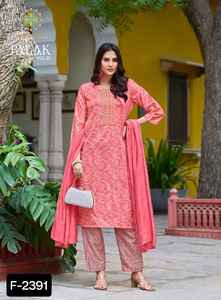 Vestidos de fiesta Ropa de mujer Vestidos Ocasiones especiales Ropa informal Estampado de cápsula Kurti con estampado de lámina Kurtis con conjunto Dupatta - Product Image 4