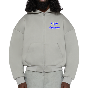 Sudadera con Capucha Personalizada para Hombre, Chándal con Logotipo Estampado, 100% Algodón, Cordón Ajustable, Doble Forro, Hombros Caídos, Talla Grande, Color Sólido - Product Image 5