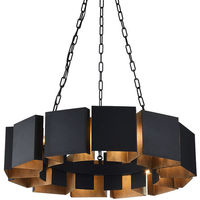 Lustre suspendu en verre en laiton antique durable METAL WAVE, design géométrique moderne, décoration intérieure/extérieure pour Noël