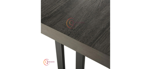 โต๊ะกาแฟรูปทรงเรขาคณิตรูปทรงสี่เหลี่ยมเรียบง่ายทันสมัยพร้อมพื้นไม้ที่เพรียวบางและฐานโลหะหนา - Product Image 3