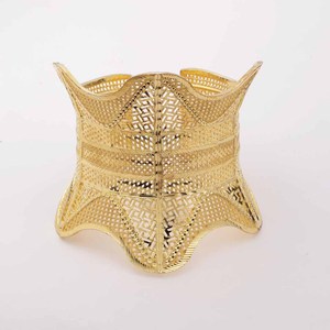 ขายส่ง14K 18K 24K สร้อยข้อมือแฟชั่น Kada & สร้อยข้อมือ, สร้อยข้อมือ Kada ขึ้นรูปพร้อมงานเส้นใย, สร้อยข้อมือหรูหราทองทองเหลือง - Product Image 1