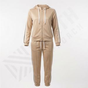 Ensemble de vêtements de sport deux pièces personnalisé pour femmes, tenue d'entraînement sportive à fermeture éclair, respirante, tenue de course de fitness de qualité supérieure, tenue de sport active - Product Image 1