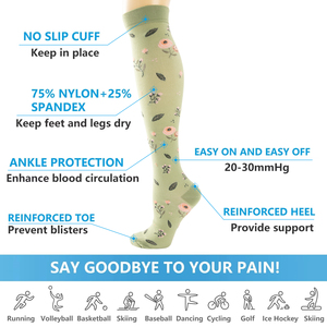 Chaussettes de compression personnalisées pour femmes et hommes, chaussettes de soutien hautes pour infirmières, grossesse, voyage, chaussettes de sport de haute qualité - Product Image 2