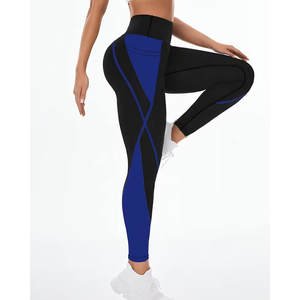 Usine professionnelle taille haute sans couture taille élastique impression Leggings de Yoga extensible dans les quatre sens Spandex/Nylon femmes en gros - Product Image 2