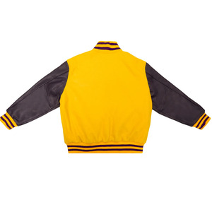 Veste Bomber Homme en Laine Coupe-Vent Style Collège et Baseball, Col Montant, Logo Personnalisé sur le Devant, Type Letterman - Product Image 4