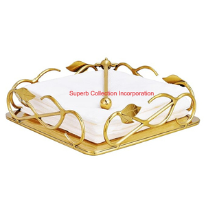 Modern Golden <b>Metal</b> Napkin Holder With <b>Weighted</b> Arm Square Napkin Dispenser For Dining Table Kitchen Restaurant And Hotel Use - Product Image 6