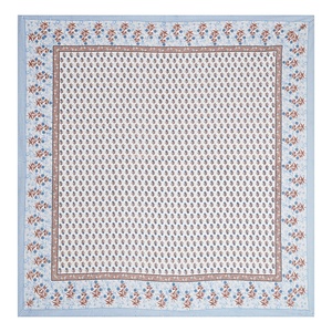 Ensemble de draps de lit en coton imprimé à la main, motif floral bleu pêche, style indien traditionnel, 3 pièces, taille king, literie de luxe pour la maison et l'hôtel - Product Image 3