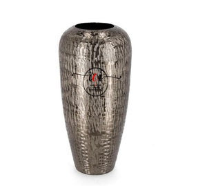 Vase ovale de table industriel en métal de 15 pouces fait à la main Texture moderne Design Home Wedding Flower Vase Aluminium Christmas Appeal - Product Image 3