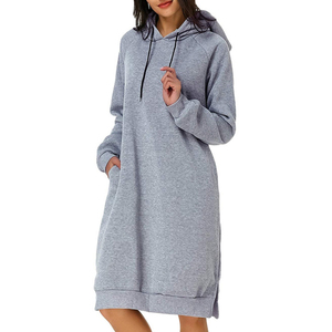 Jersey de Sherpa de algodón 100% para mujer, sudadera de lana, Jersey informal de invierno con capucha de gran tamaño, forro bordado estampado corto - Product Image 2