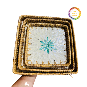 La mejor oferta Bandeja de ratán de Vietnam Madre perla decorativa - Product Image 6