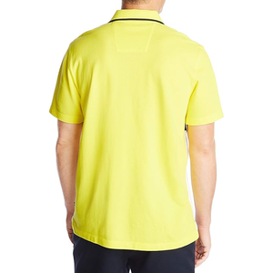 100% coton respirant polos pour hommes été trois couleurs couture t-shirt à revers à manches courtes - Product Image 3