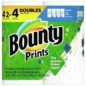 Serviettes en papier Bounty Select-A-Size, blanc, 4 rouleaux doubles - Product Image 2