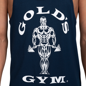 Débardeur musculaire pour homme Navy Muscle Tank Golds Gym, débardeur musculaire pour homme, débardeur d'entraînement sans manches, vêtements de musculation, vêtements de fitness - Product Image 4