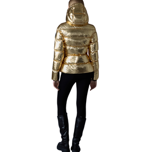 Blouson matelassé métallique brillant, veste d'hiver chaude et isolée, vêtement d'extérieur élégant et tendance, coupe douce et confortable, logo personnalisé - Product Image 6