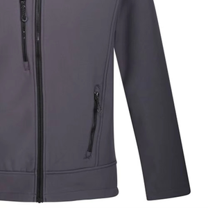 Veste de sport en softshell respirante en toile pour homme, imperméable, manches longues, col montant, vente en gros - Product Image 6