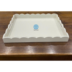 ถาดใส่แล็คเกอร์ทันสมัยสำหรับการออกแบบบ้านถาดเสิร์ฟเคลือบเงาทนทานสำหรับเครื่องดื่มอาหารและการจัดโต๊ะอย่างมีสไตล์ - Product Image 2