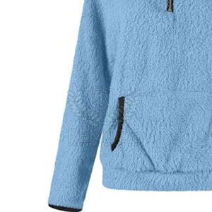 Suéter de Forro Polar Sherpa Tejido para Invierno, para Mujer, Talla Grande, Cuello Alto, Logotipo Frontal, Ecológico, Color Personalizado, Suave - Product Image 5
