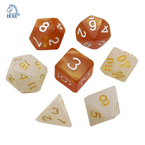 อุปกรณ์เสริมเกมที่ออกแบบเองชุดลูกเต๋าเกม Pearlized หลายเหลี่ยม - Product Image 3