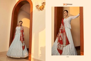 Estilo de Bollywood mujeres Lehnga Choli hilo y papel espejo trabajo Lehenga Choli para desgaste de la boda en precio al por mayor - Product Image 3