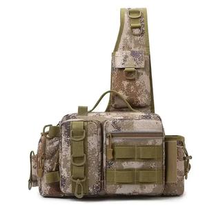 Sac banane multifonctionnel en jean 600D pour la pêche, 30-40L, grande capacité, multi-poches, étanche, avec cadre externe, pour sports de plein air et équitation - Product Image 1