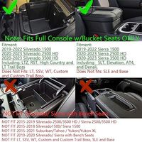 Plateau organisateur de console centrale pour Chevy Silverado/GMC Sierra 2019 Silverado/Sierra 2500HD 3500HD Accessoires 2022-1500