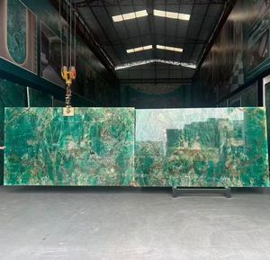 Granito Verde Amazonia de Lujo de Brasil, Granito Verde Esmeralda Retroiluminado, Diseño de Encimera y Mesa de Comedor, Granito Verde Hassan - Product Image 6