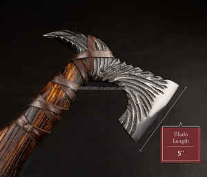 ราคาโรงงานอเนกประสงค์ใช้สีที่แตกต่างกันด้ามไม้ขวานเหล็กดามัสกัสคุณภาพสูงการออกแบบยอดนิยมขวานดามัสกัส - Product Image 3