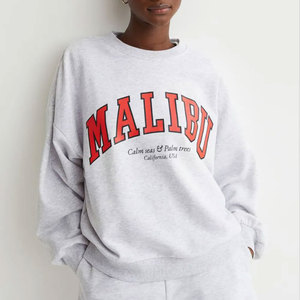 Sudaderas de Algodón para Mujer, Cuello Redondo, Secado Rápido, Transpirables, Corte Regular, Manga Larga, Felpa, Talla Grande - Product Image 6