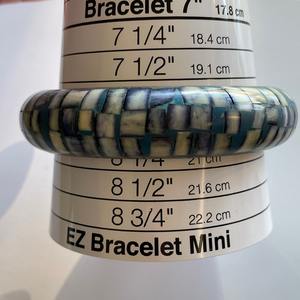 Brazaletes de Hueso Natural Pulsera con Diamantes Perlas Joyería de Plata Vintage Patrones Geométricos Religiosos Aniversario de Fiesta de Boda - Product Image 2