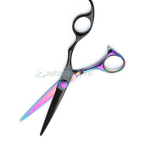 Ciseaux à cheveux en titane noir pour barbiers et stylistes, ciseaux à cheveux professionnels en titane noir pour barbiers - Product Image 2