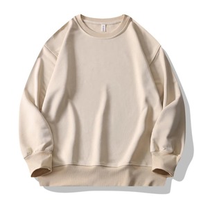 เสื้อสเวตเตอร์ไม่มีฮู้ดสำหรับผู้ชายเสื้อสเวตเตอร์เปล่าสำหรับใส่ได้ทั้งชายและหญิงมีฮู้ดสีขาวปักลายสีทึบเทคนิคการระเหิดสำหรับฤดูหนาว - Product Image 5