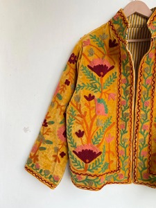 Rose Suzani Broderie Veste Boho Manteau D'hiver Floral Velours Veste Designer Manteau De Noël Cadeau De Fête Casual Outwear Superposition - Product Image 4